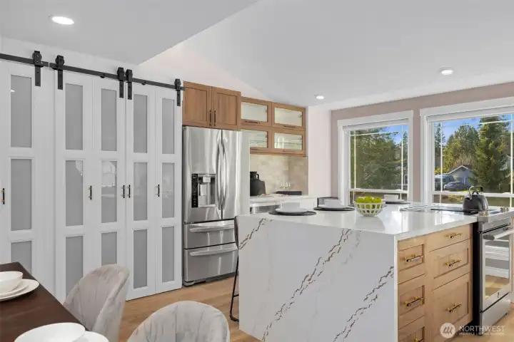 From morning coffee to meal prep and even feeding pets, every cabinet and feature is thoughtfully designed for ease and connection