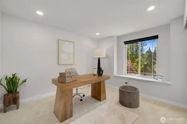 upstairs second bedroom with a window seat