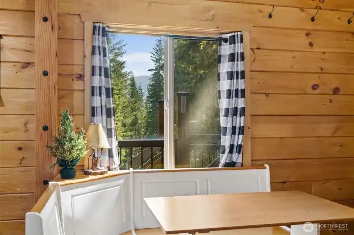 A lot of windows to allow for lovely natural light through out.