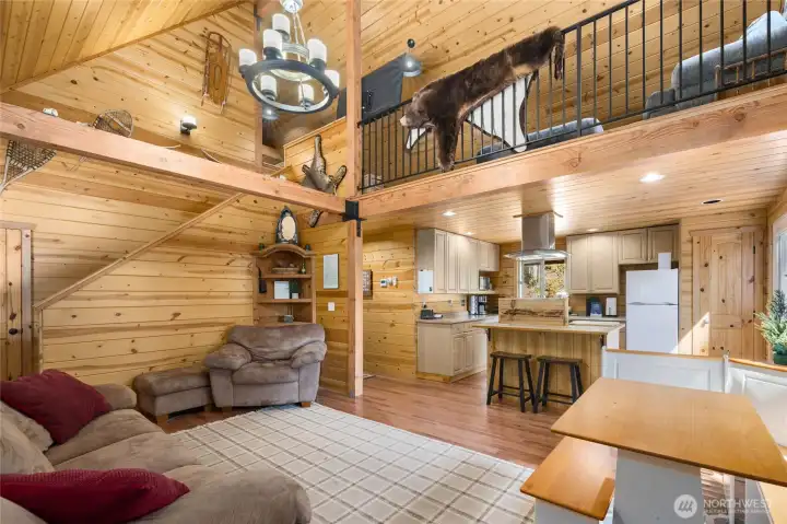 A elegant living room allows for plenty of space for entertaining.