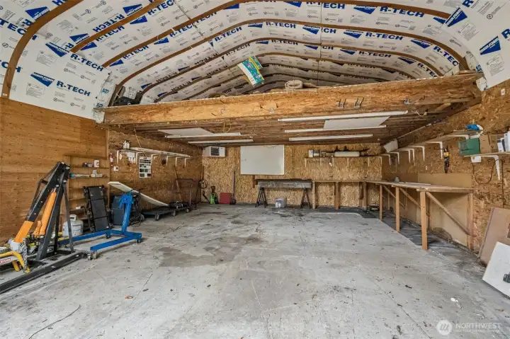 Shop with upper level storage