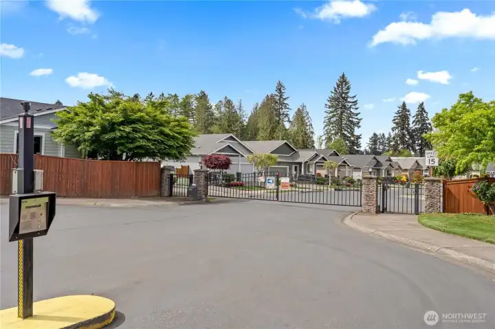 gated entry into neighborhood
