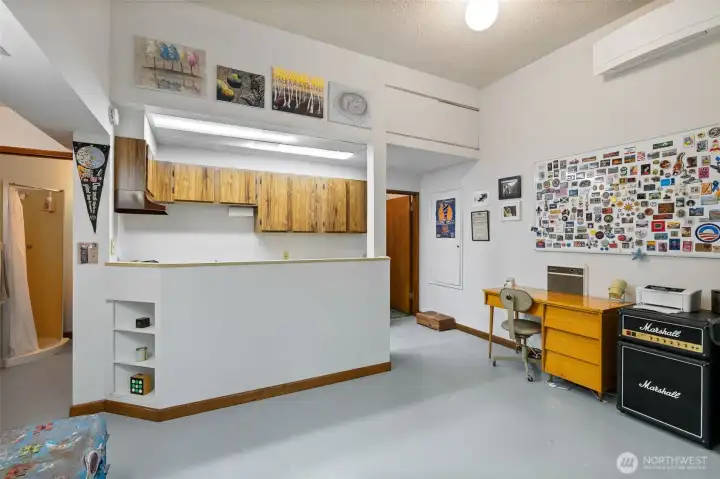 ADU Kitchen with a 2 burner stove top.