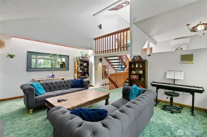 Living room stairs to lower level