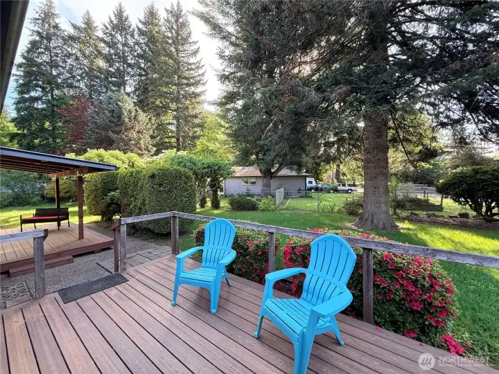 View of the composite deck off the breakfast room.