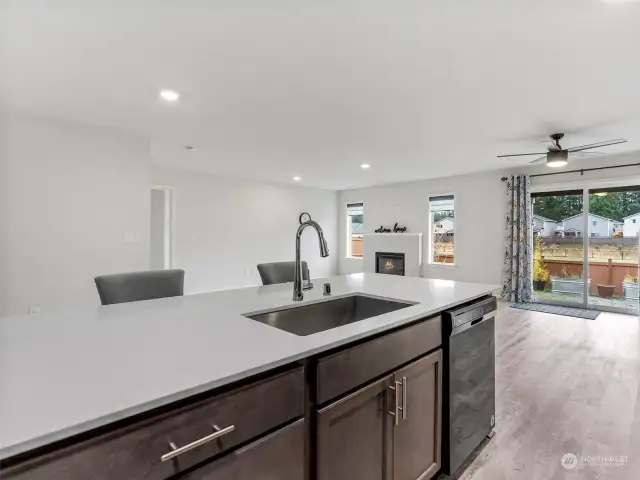 Large kitchen island sink