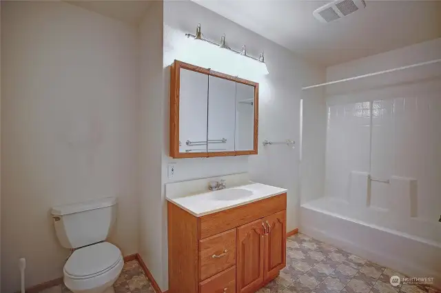 Lower floor full bath..