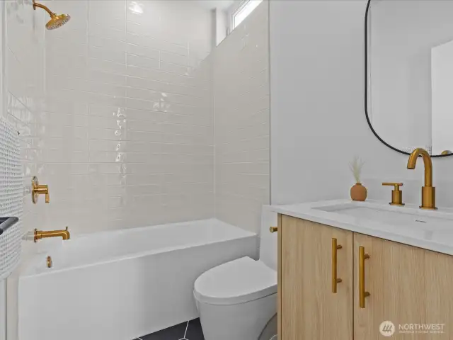 Convenient main level full bath.