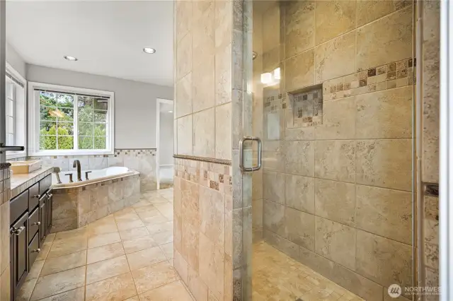 Nice tiled shower