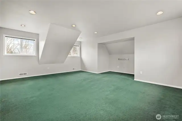 Large loft space with extra room for other bedroom