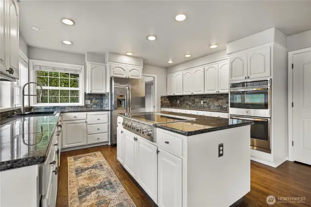 Kitchen with stainless steel appliances