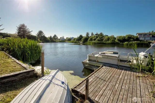 Your own dock to tie your boat to and to fish from.