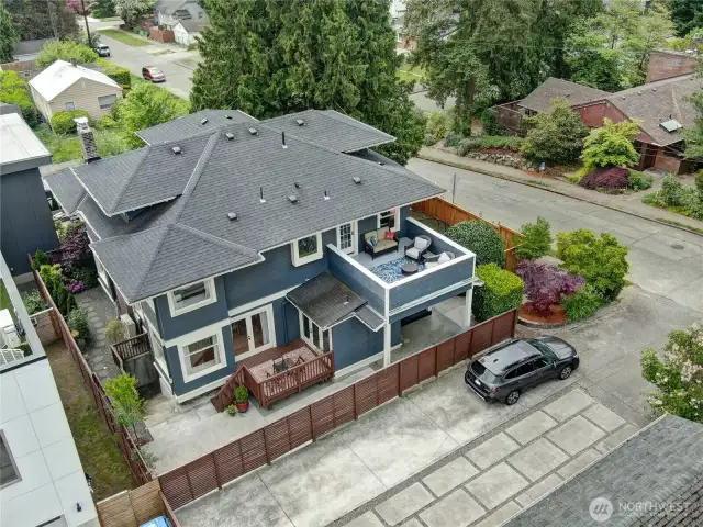 Parking for 4+ cars at the back of the home.