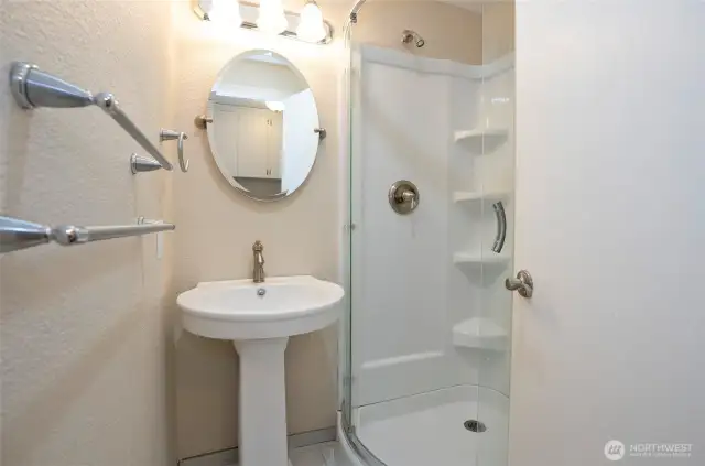 Three quarter bathroom.