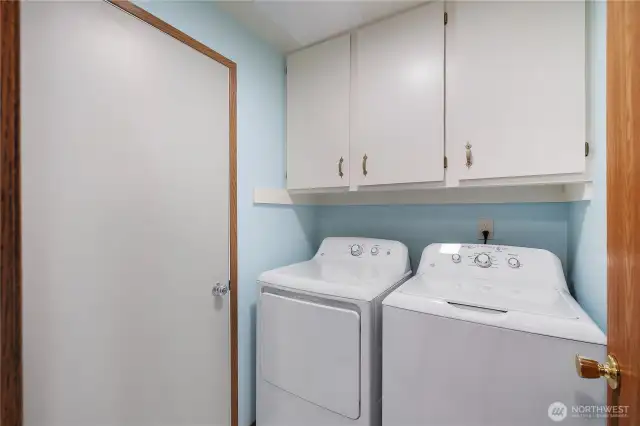 Washer and Dryer are new. Metal door leads to clean kept garage.