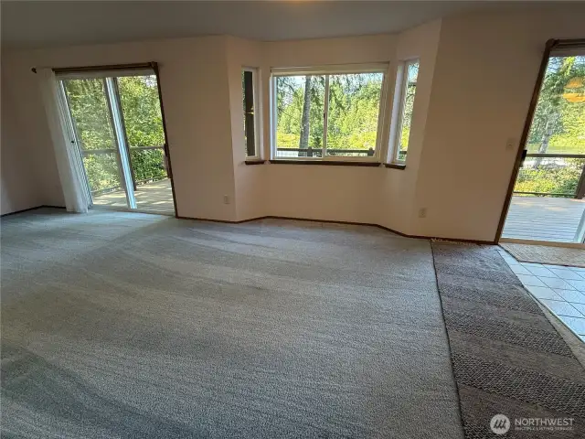 Bay windows and furniture moved out!
