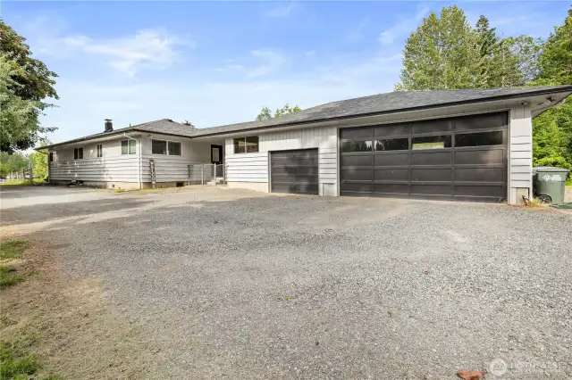 Detached 2 car garage with storage and workshop