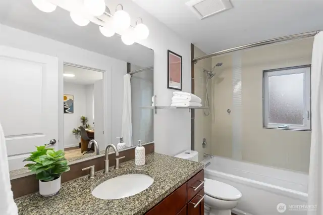 Full bathroom on 3rd level between Primary Suite and bedroom 2