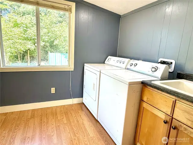 Washer and dryer is included plus sink!