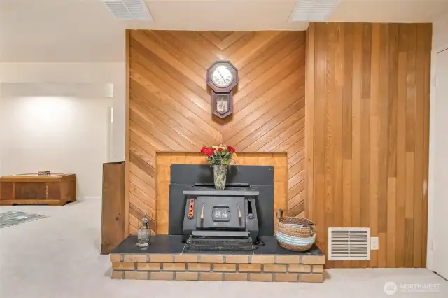 Lower level - fireplace