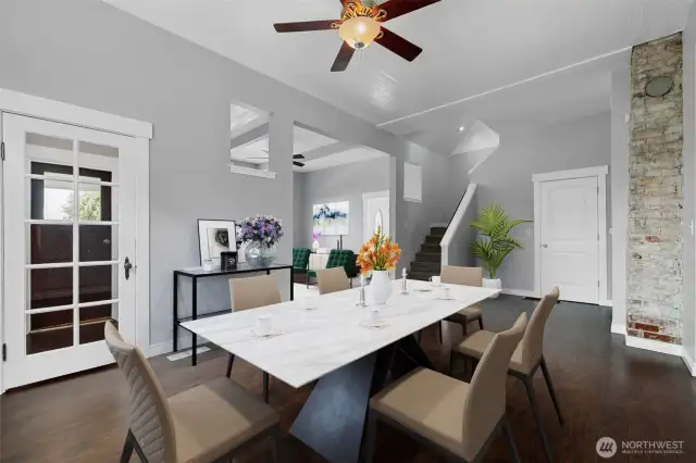 Inviting formal dining room.  Photo Virtually Staged