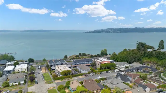 Aerial Photo shows location of home