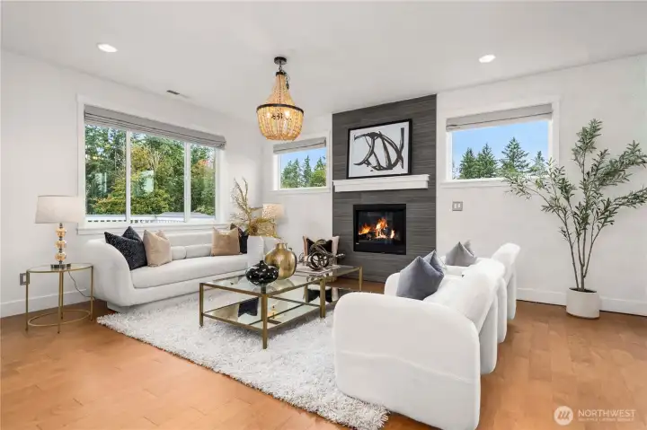High-end window coverings throughout