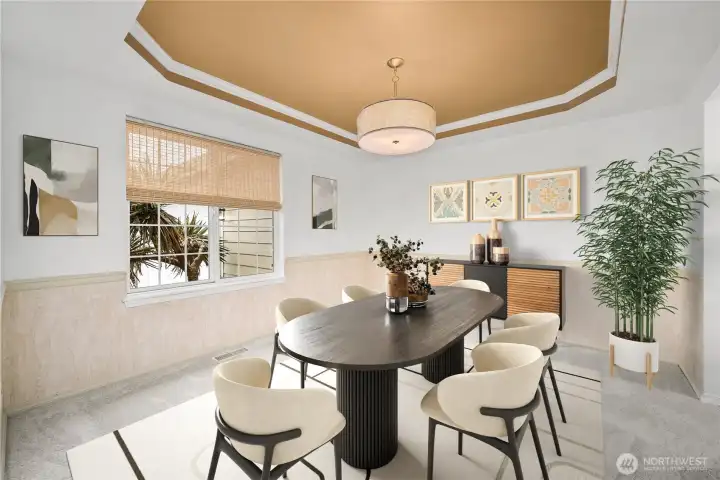 Virtually Staged Dining Room