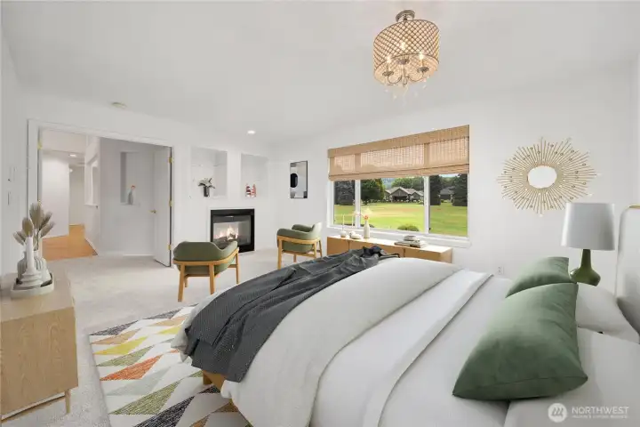 Virtually Staged Primary Bedroom