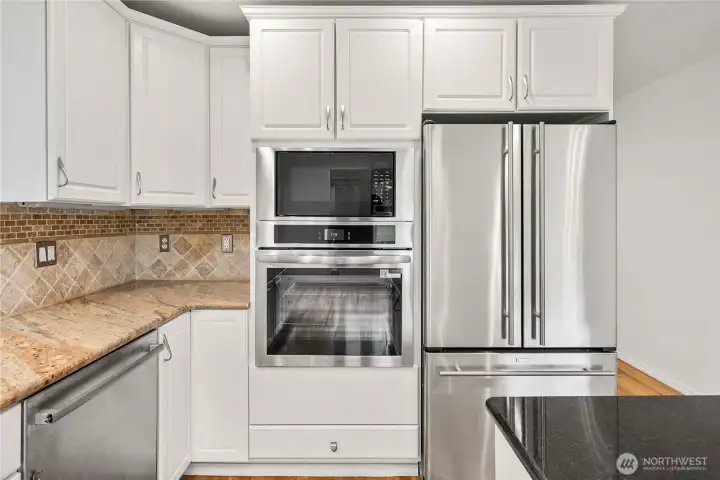 New microwave and stove.