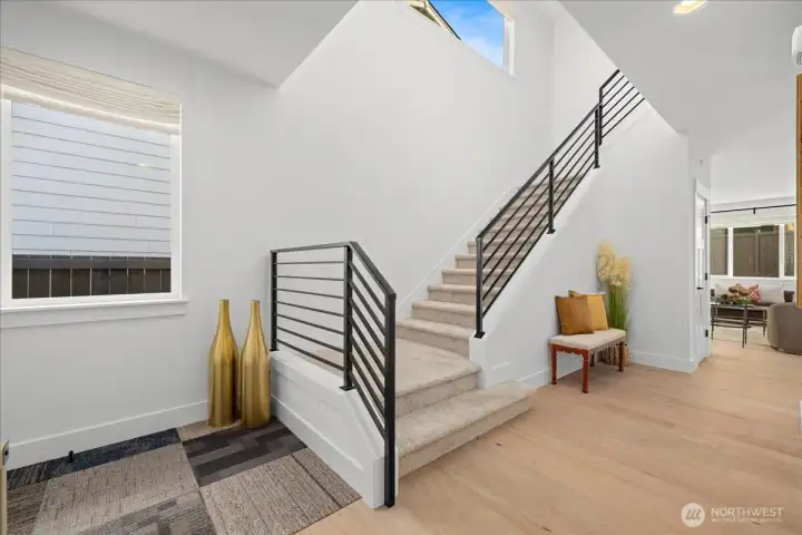 Entryway Offers Seamless Flow to Upper-Level Bedrooms & Flex Space or Main Living Areas