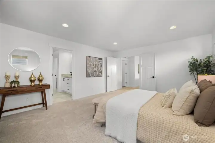 Elegant Primary Bedroom Includes a Private Bath and Generous Closet Space
