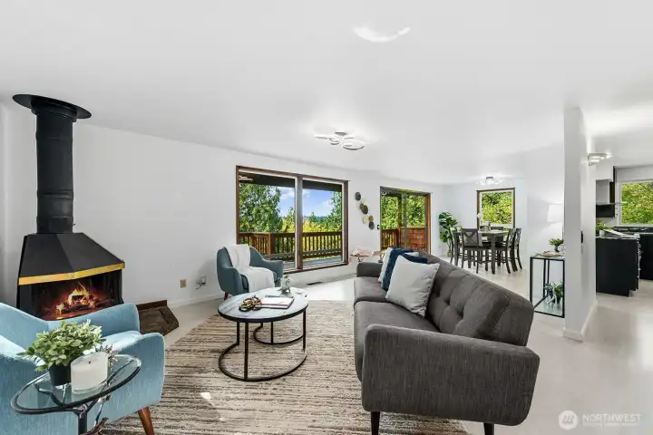 New interior paint throughout.  New interior doors.  New roof.  New skylight.  Newer siding.  Newer windows.