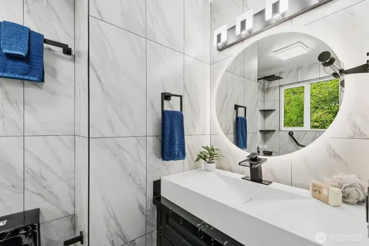 Remodeled primary bathroom