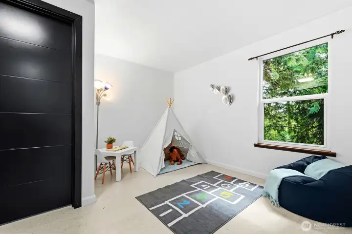 One of 3 bedrooms. This play space is connected to one of three bedrooms. Multiple uses for this space...