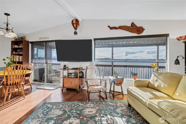 Living Room w/ Sunshades half down