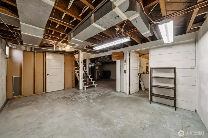 Unfinished basement has so much potential