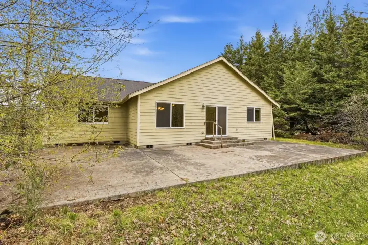 Lots of room for your outdoor furniture on the patio