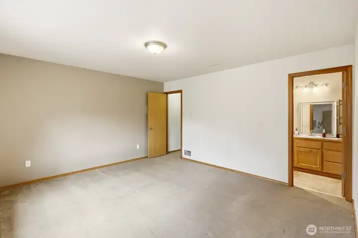 Primary bedroom with bathroom