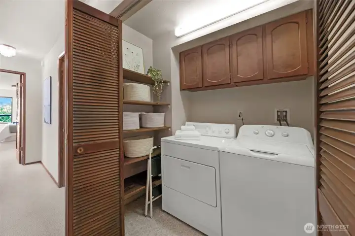 Spacious Utility Closet with extra storage space.