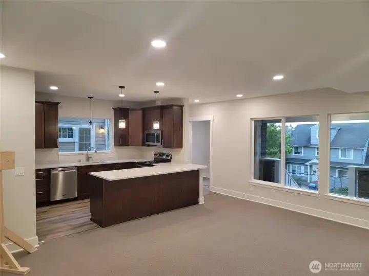 Unit A: 2-bed unit - very spacious kitchen, huge island and large living room - everything new and shiny... Unit A: 2-bed unit - very spacious kitchen, huge island and large living room - everything new and shiny...