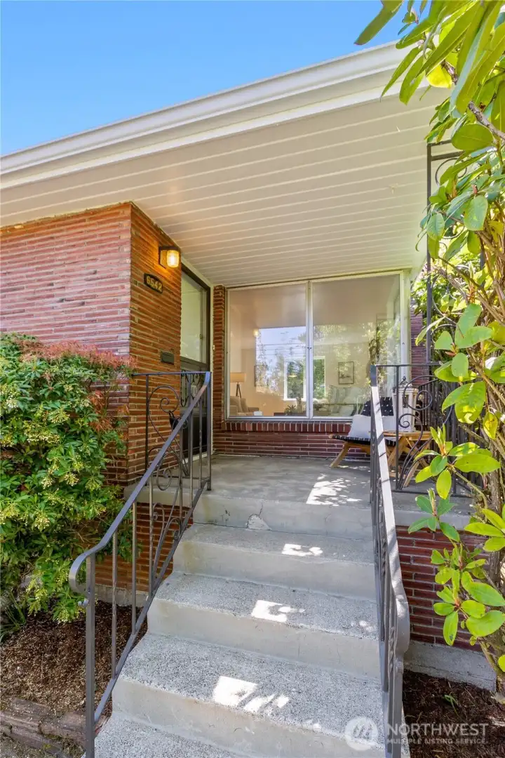 Covered front porch.