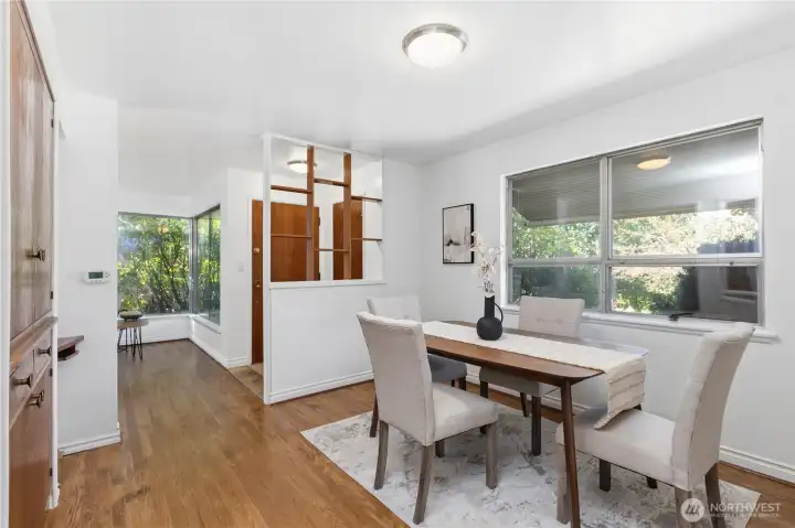 Dining Room with western exposure.