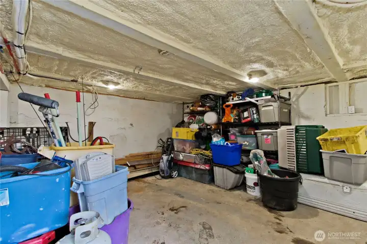 Basement for storage