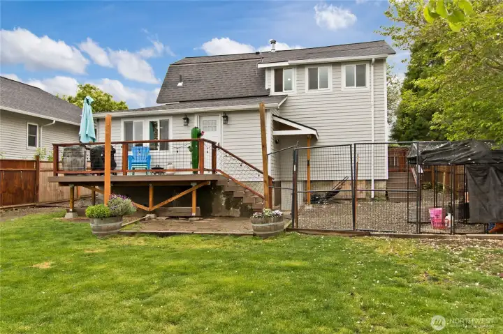 Fenced back yard