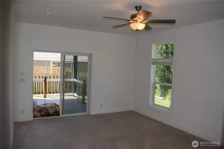 Master Bedroom with Patio Slider to Deck Master Bedroom with Patio Slider to Deck