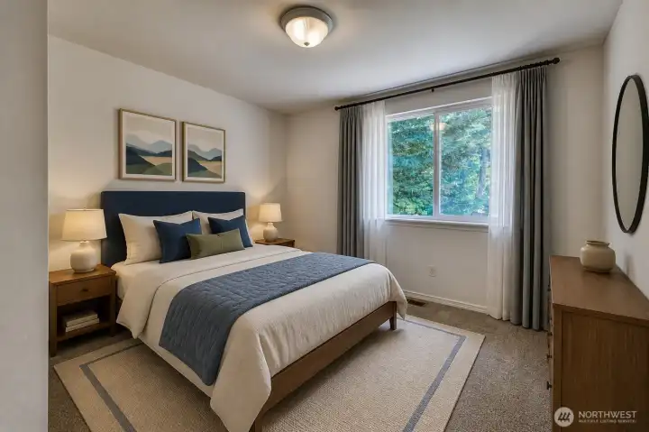 Virtually staged. Third additional bedroom upstairs. Room for all of your family or guests. Virtually staged. Third additional bedroom upstairs. Room for all of your family or guests.