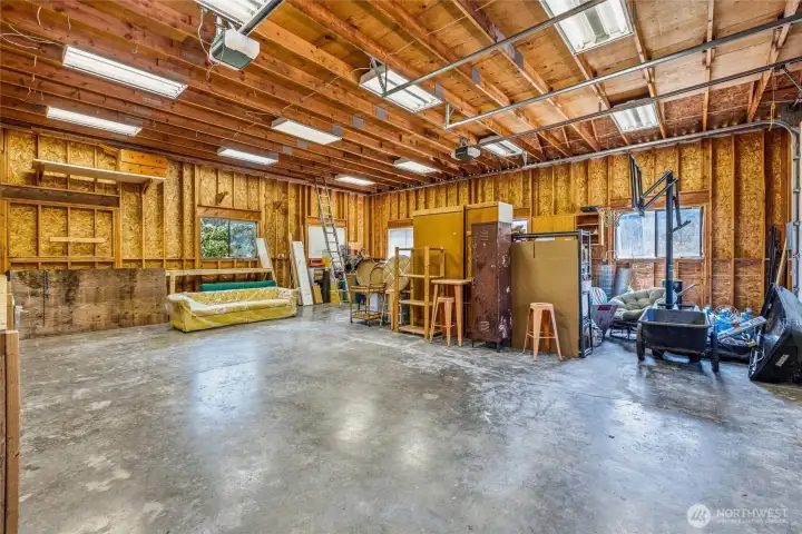 Extra tall ceilings plus unfinished space above means endless possibilities Extra tall ceilings plus unfinished space above means endless possibilities