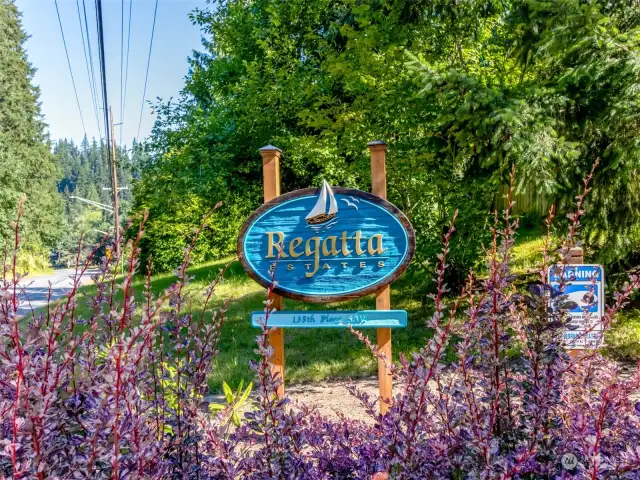 Regatta Estates HOA, $375 annually, 76 homes, established on 1996. Private Abound, Tranquil Sanctuary adjacent to acres of greenbelt yet 10 minutes away from city-centric