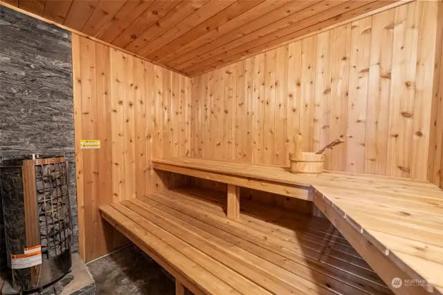 Sauna in garage